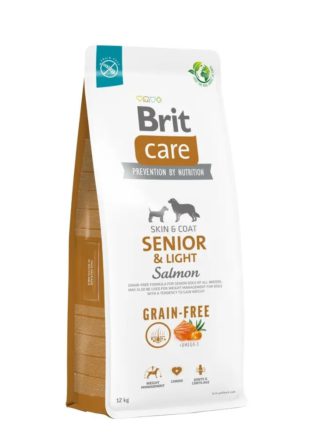 brit care grain free senior & light salmon для собак с лососем 3 кг