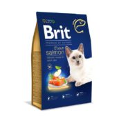 brit premium adult salmon для кошек с лососем 8 кг
