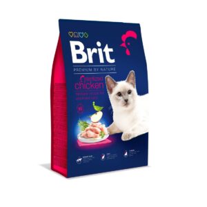 brit premium sterilised chicken для стерилизованных кошек с курицей 8 кг