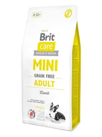 brit care mini grain free adult lamb для собак с ягненком 400 г