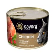 savory sterilised chicken для стерилизованных кошек с курицей 400 г