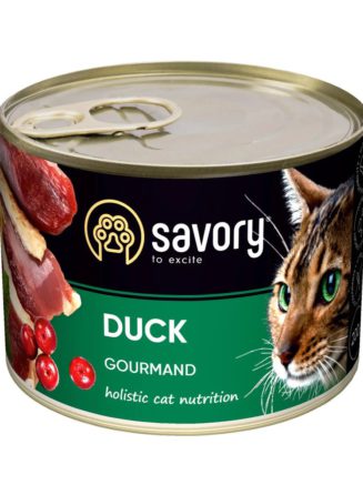 savory cat adult duck для кошек с уткой 200 г