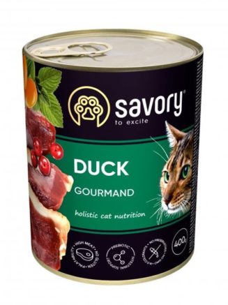 savory cat adult duck для кошек с уткой 400 г