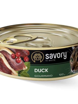savory cat adult duck для кошек с уткой 100 г