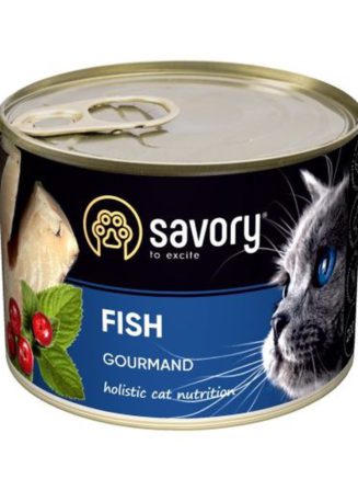 savory cat adult fish для кошек с рыбой 200 г