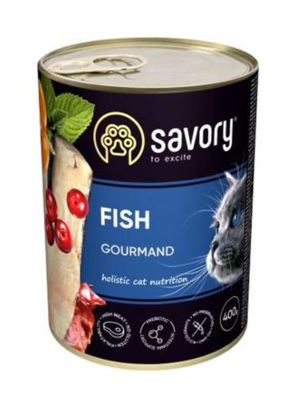 savory cat adult fish для кошек с рыбой 400 г