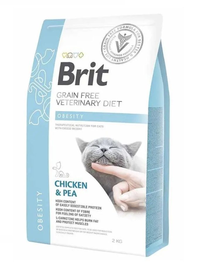 brit vd obesity cat для кошек с курицей 2 кг
