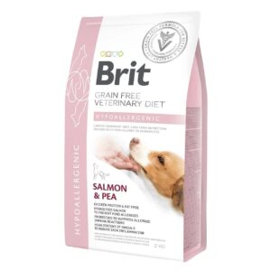 brit vd hypoallergenic dog для собак с лососем 2 кг