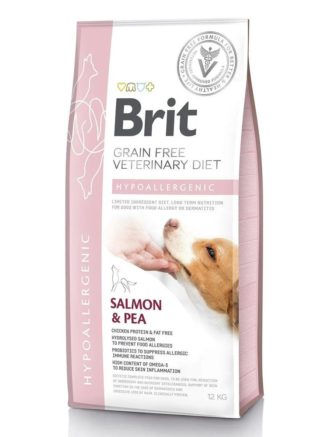 brit vd hypoallergenic dog для собак с лососем 12 кг