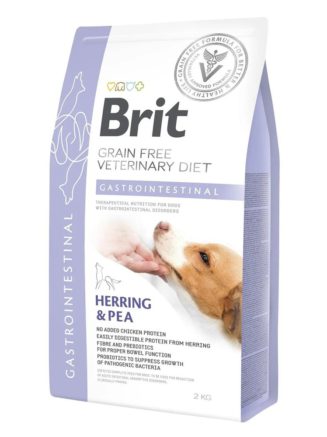 brit vd gastrointestinal dog для собак с селедкой, лососем и горохом 2 кг