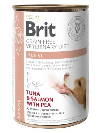 brit vd renal cans для собак с лососем 400 г