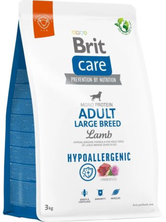 brit care hypoallergenic adult large breed с ягненком для собак крупных пород 3 кг