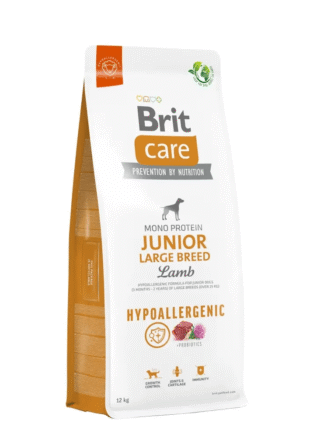 brit care hypoallergenic junior large lamb для щенков с ягненком 12 кг