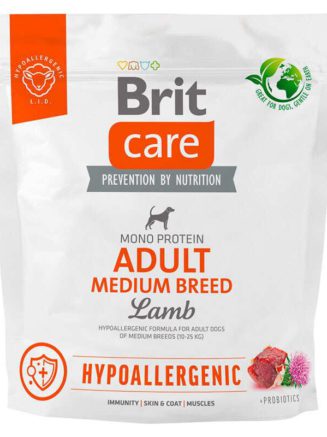 brit care medium hypoallergenic breed lamb для собак с ягненком 1 кг