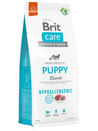 brit care dog hypoallergenic puppy для щенков с ягенком 12 кг