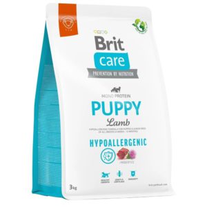 brit care dog hypoallergenic puppy для щенков с ягенком 1 кг