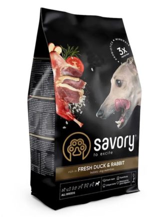 savory all breeds duck rabbit для собак с уткой и кроликом 1 кг