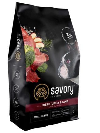 savory small breed turkey&lamb для собак малых пород с ягненком 8 кг