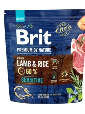 brit premium sensitive lamb для собак с чувствительным пищеварением с ягненком 1 кг