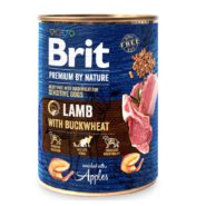 brit premium by nature lamb с ягненком и гречкой для собак 800 г