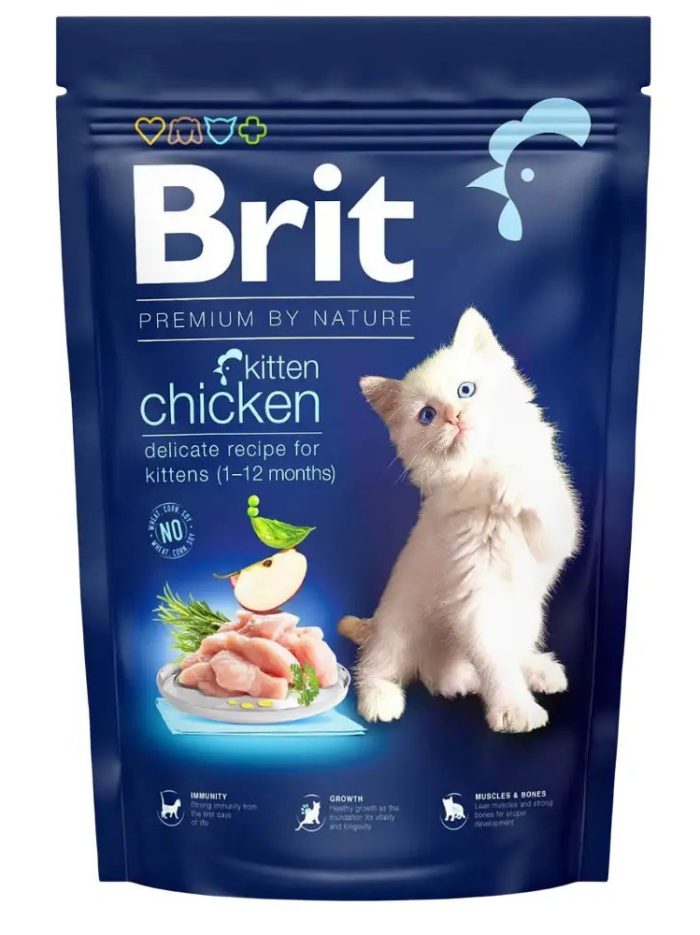 brit premium kitten chicken для котят с курицей 800 г