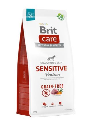 brit care dog grain free sensitive для собак с чувствительным пищеварением с олениной 1 кг