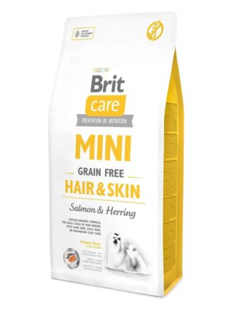 brit care mini grain free hair & skin для собак с лососем и сельдью 7 кг