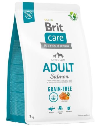 brit care dog grain free adult salmon для собак малых и средних пород с лососем 1 кг