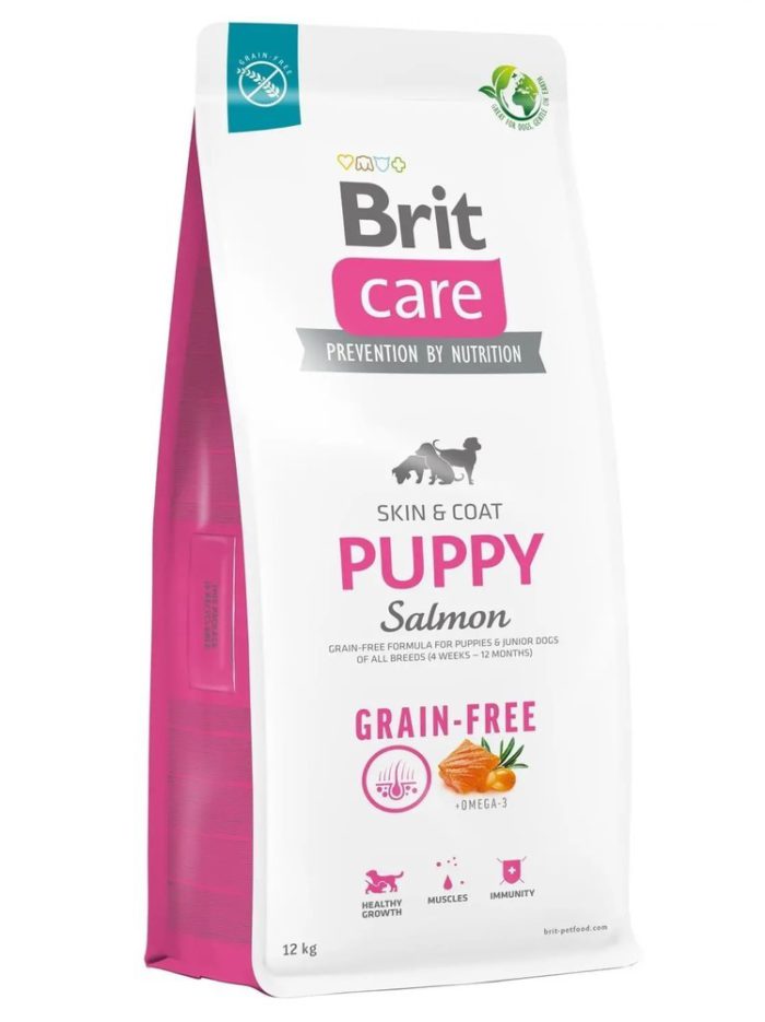 brit care dog grain free puppy salmon для щенков с лососем 3 кг