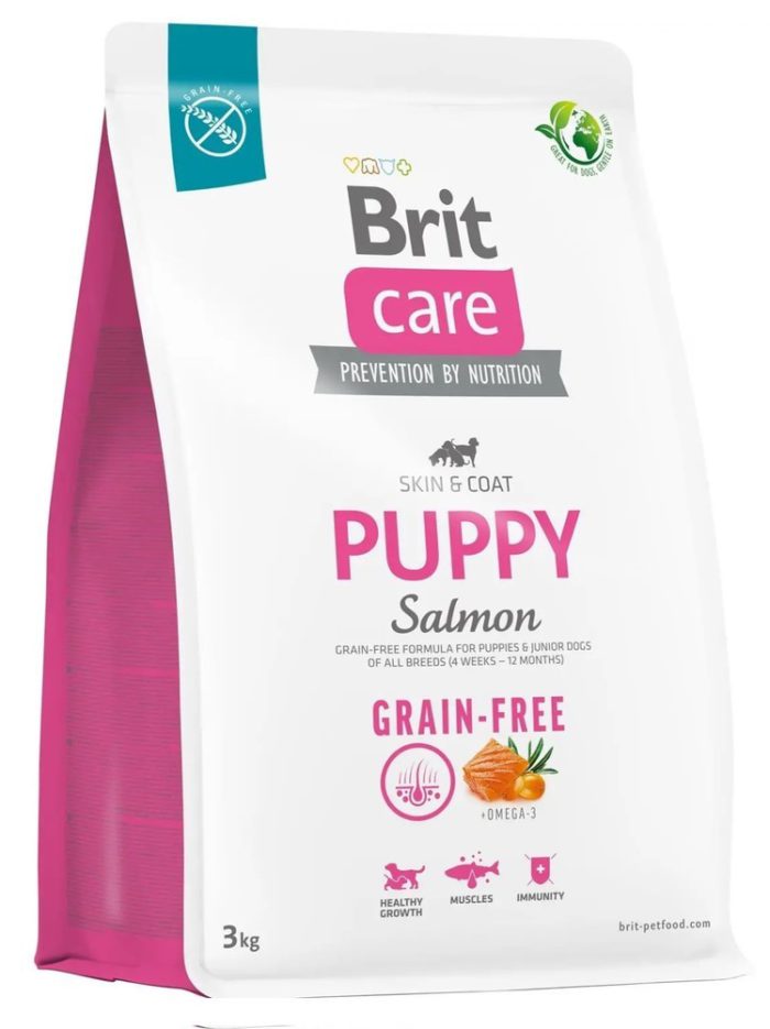 brit care dog grain free puppy salmon для щенков с лососем 3 кг