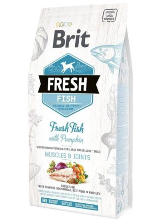 brit fresh fish pumpkin adult large для собак крупных пород с рыбой и тыквой 12 кг