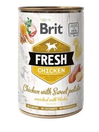brit fresh chicken sweet potato с курицей и бататом 400 г