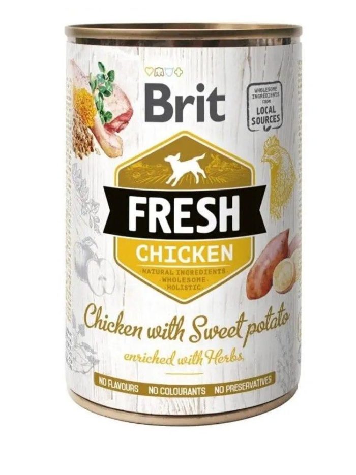 brit fresh chicken sweet potato с курицей и бататом 400 г