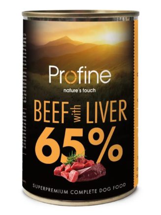 Влажный корм profine beef and liver для собак с говядиной и говяжьей печенью 400 г