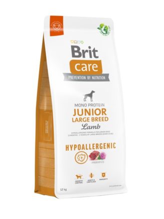 brit care hypoallergenic junior large breed lamb для щенков с ягненком 12 кг