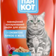 Пан Кот Утка пауч для кошек с уткой в желе 24х100 г