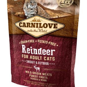 carnilove reindeer energy outdoors для кошек с мясом оленя 400 г