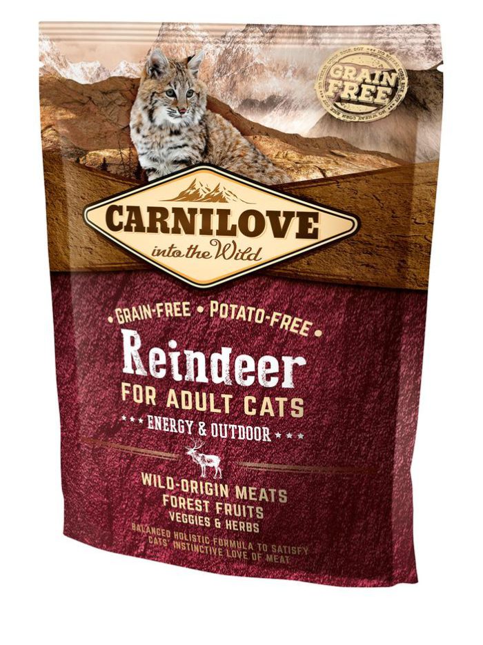 carnilove reindeer energy outdoors для кошек с мясом оленя 400 г