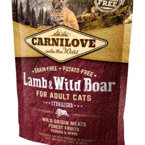 carnilove lamb wild boar sterilised для стерилизованных кошек с ягненком и кабаном 400 г