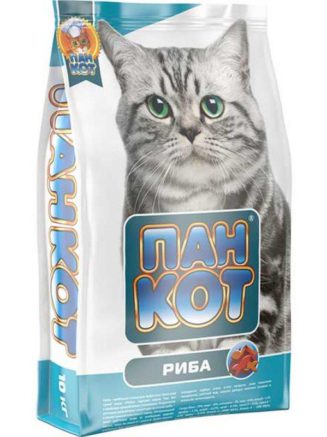 Пан Кот для кошек с рыбой 10 кг