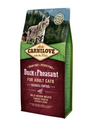 carnilove duck pheasant hairball control для кошек с уткой и фазаном 2 кг