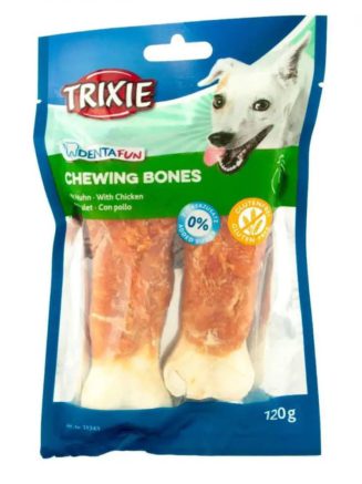 Лакомство для собак trixie Кость для чистки зубов denta fun 11 см, 120 г / 2 шт. (курица)