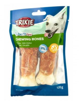 Лакомство для собак trixie Кость для чистки зубов с курицей denta fun 17 см 140 г