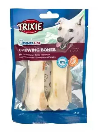Лакомство для собак trixie Кость для чистки зубов denta fun с уткой 10 см, 70 г / 2 шт
