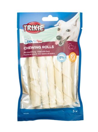 Лакомство для собак trixie Палочка для чистки зубов denta fun с уткой 12 см, 90 г / 5 шт