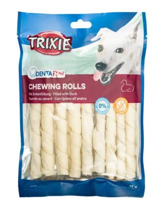 Лакомство для собак trixie Палочка для чистки зубов denta fun 12 см, 270 г / 15 шт. (утка)