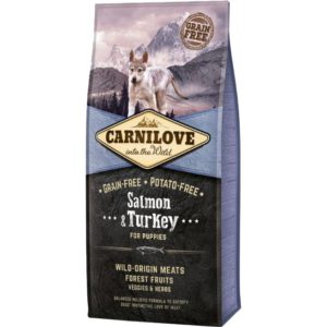 carnilove puppy salmon turkey для щенков с лососем и индейкой 12 кг