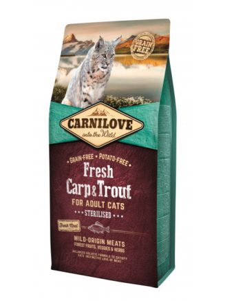carnilove carp trout sterilised для стерилизованных кошек с карпом и форель 400 г