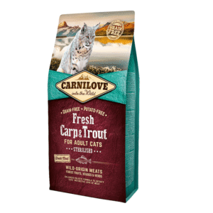 carnilove carp trout sterilised для стерилизованных кошек с карпом и форелью 2 кг