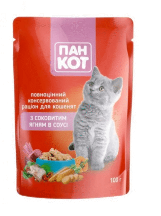 Пан Кот Птица и овощи пауч для кошек с домашней птицей в желе 24х100 г